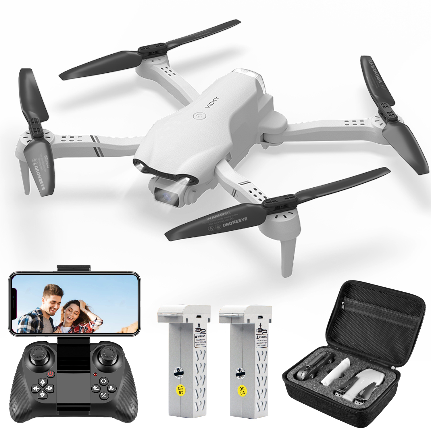 Drone pliable F10 caméra WiFi FPV 1080P HD