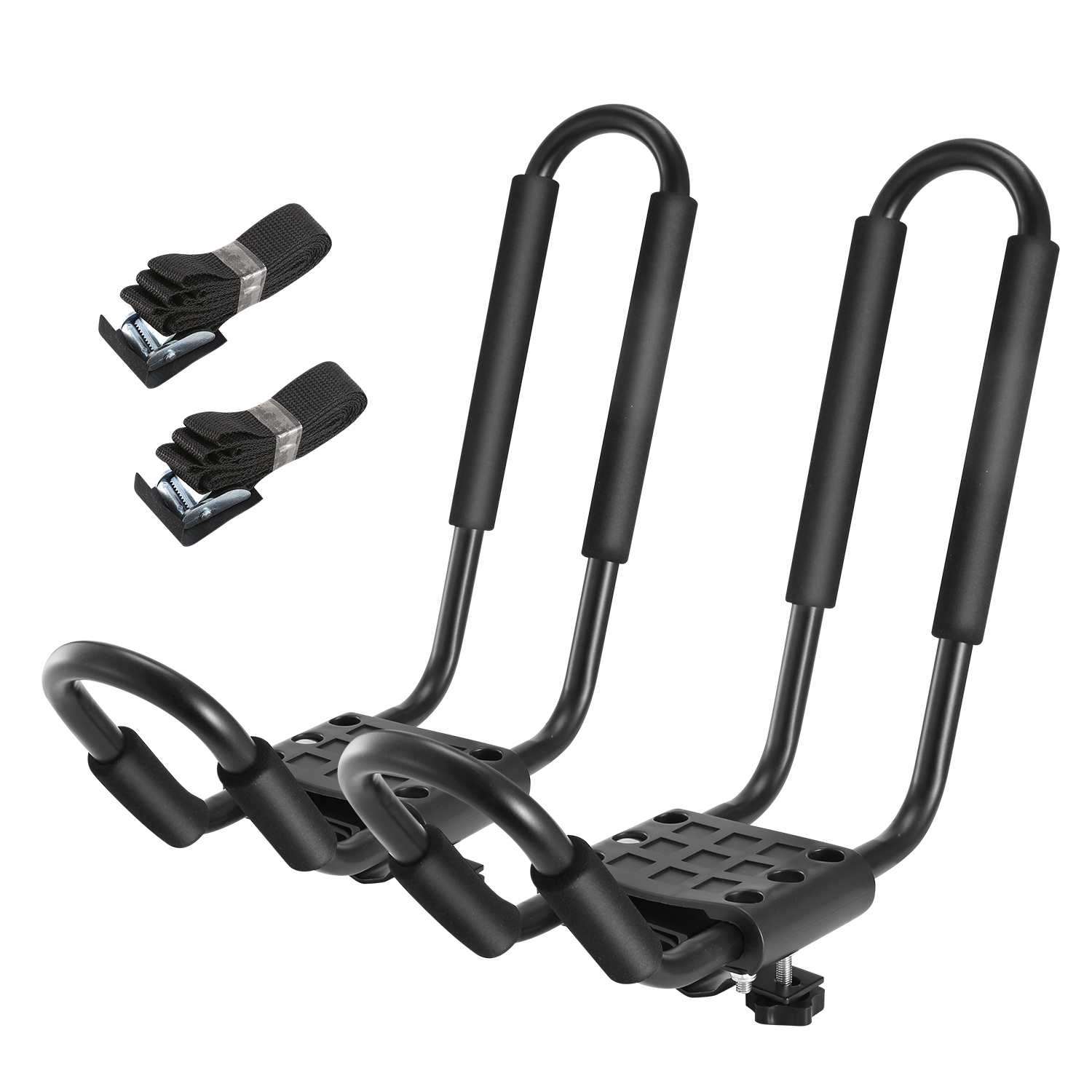 Support kayak universel barre J 220lbs porte-toit avec sangles