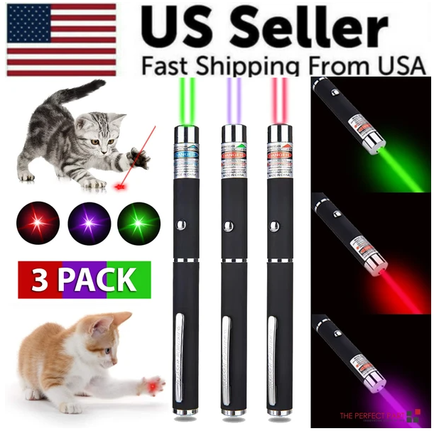 3 x pointeur laser 900Mile vert bleu rouge visible