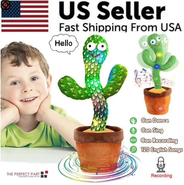 Peluche cactus dansant enregistrement électronique avec chanson