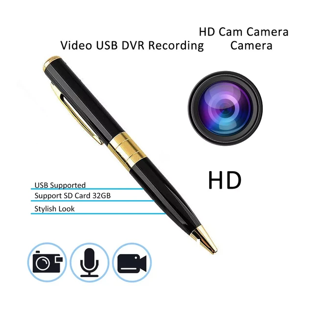 Caméra stylo cachée 1080P HD enregistreur audio-vidéo