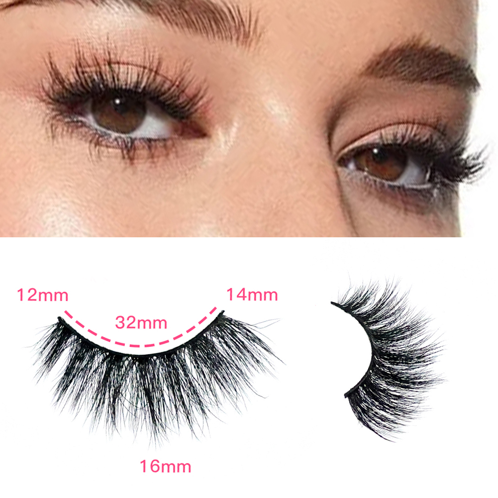Faux cils 3D multicouches réalistes confortables