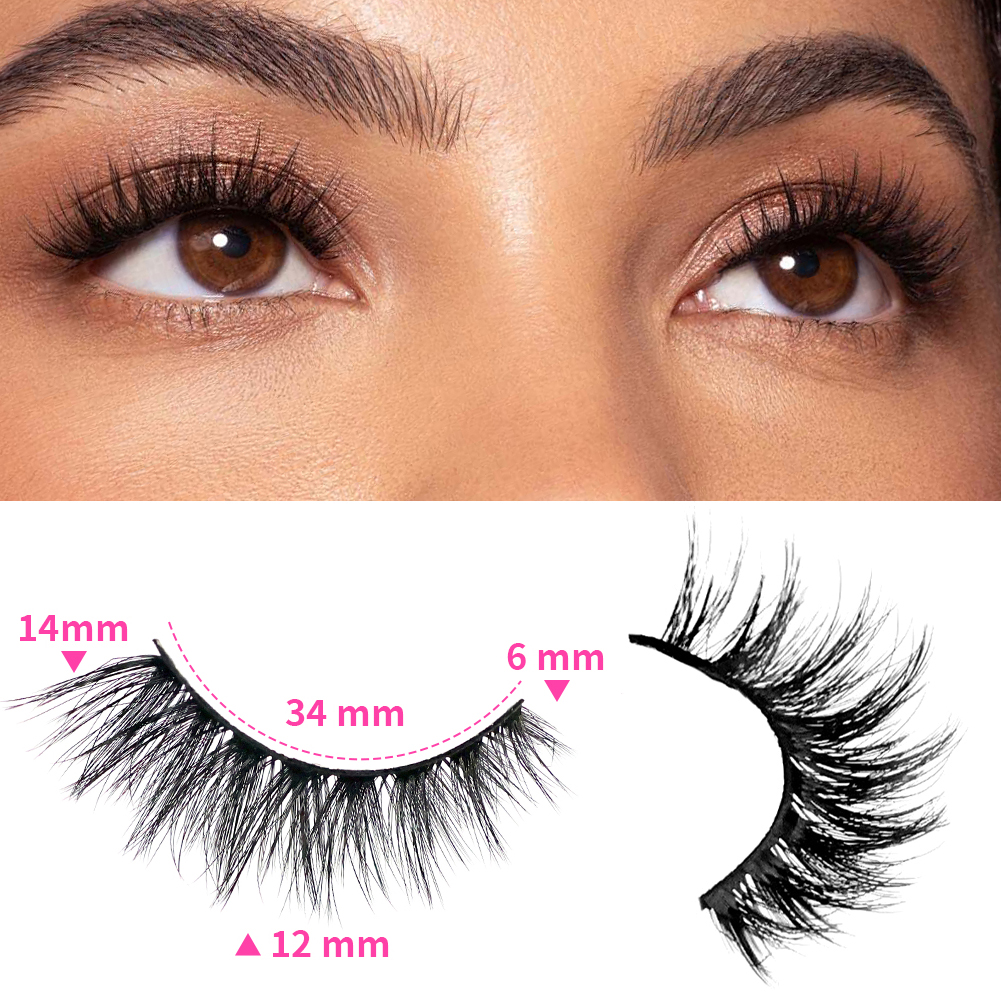 Faux cils 3D multicouches réalistes confortables