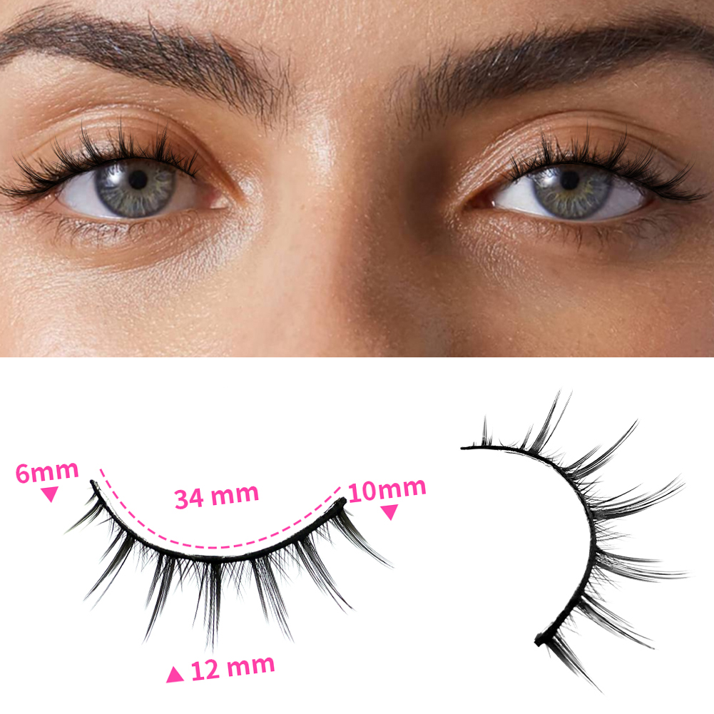 Faux cils 3D multicouches réalistes confortables