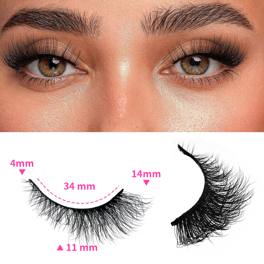 Faux cils 3D multicouches réalistes confortables