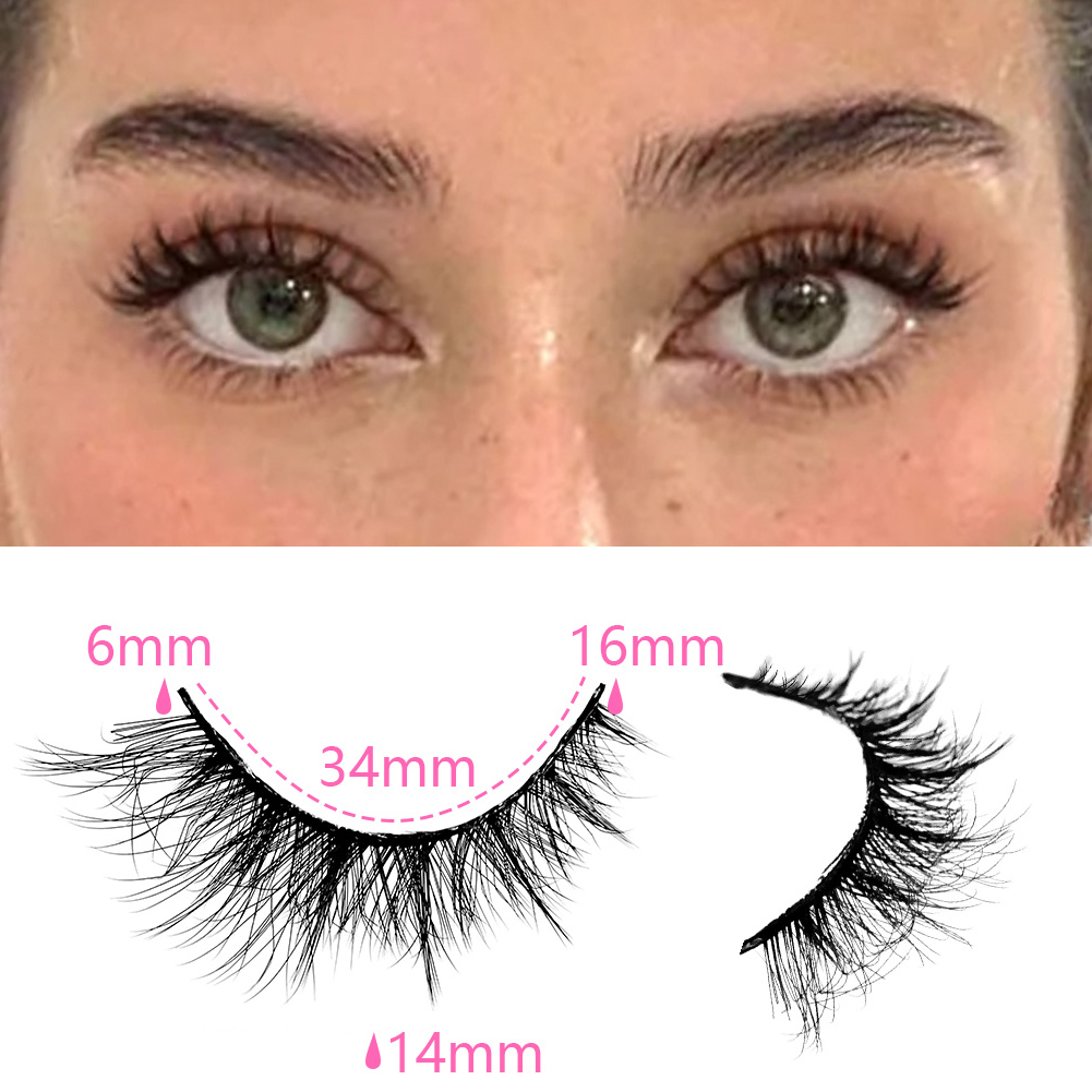 Faux cils 3D multicouches réalistes confortables