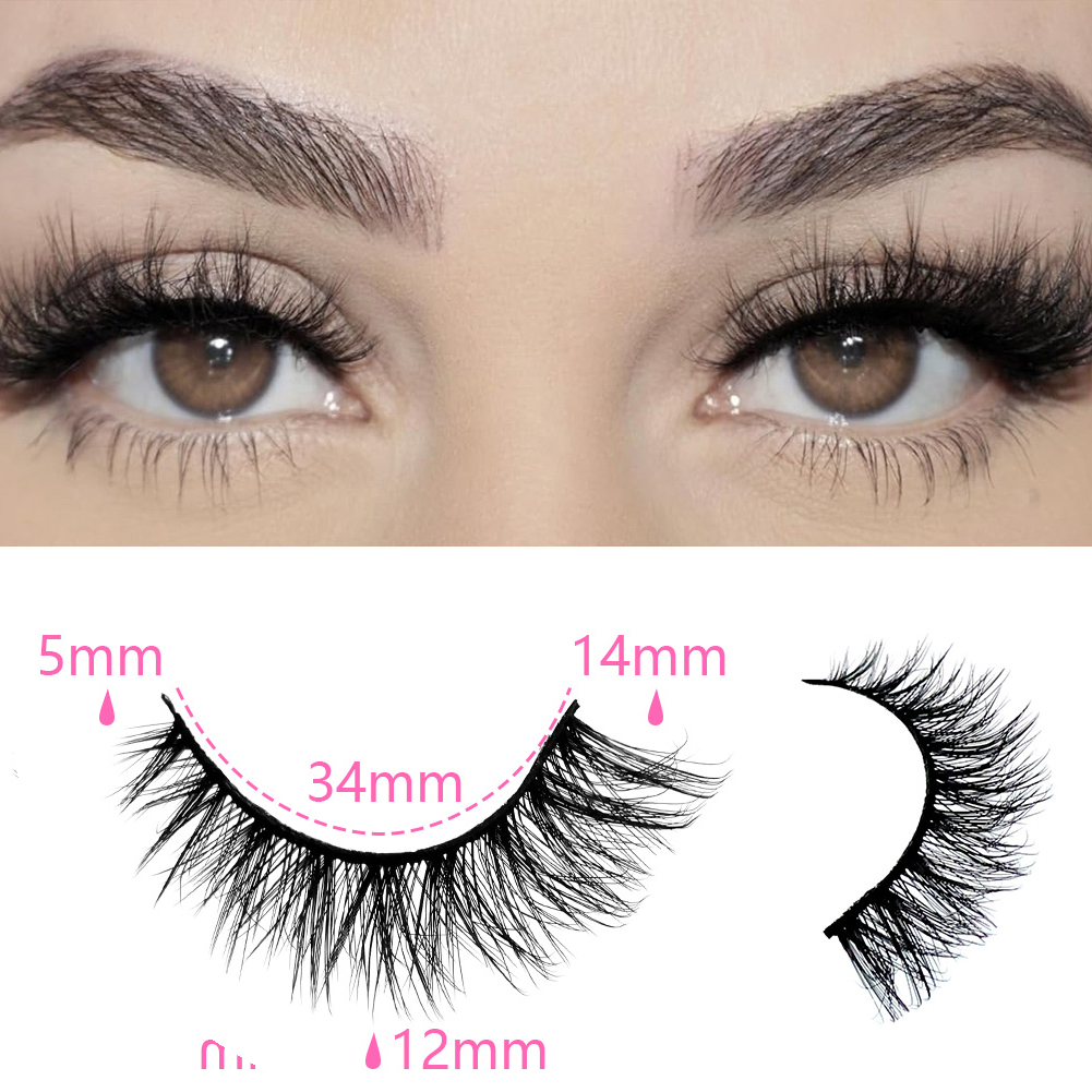 Faux cils 3D multicouches réalistes confortables