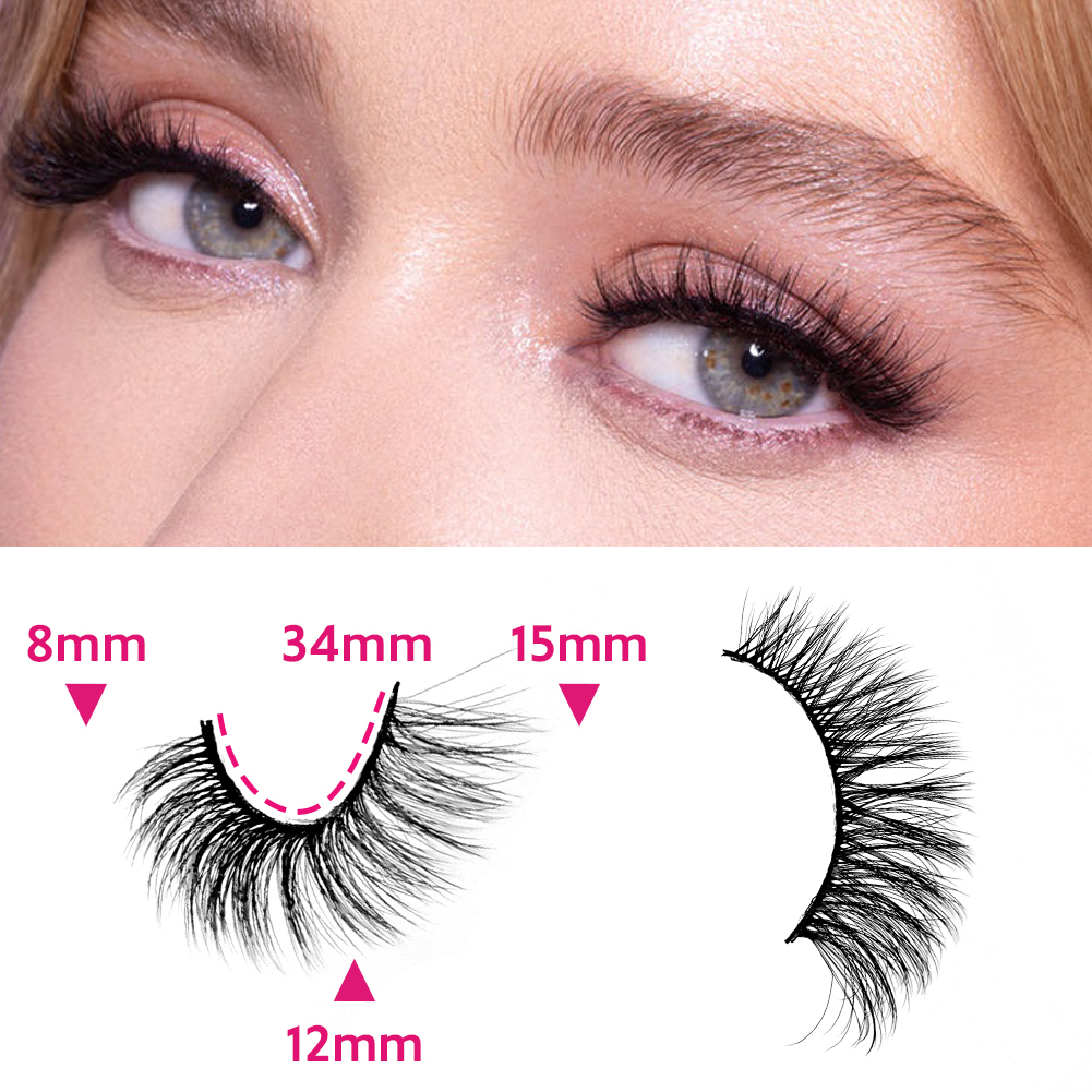Faux-cils 3D multicouches réalistes, doux et confortables