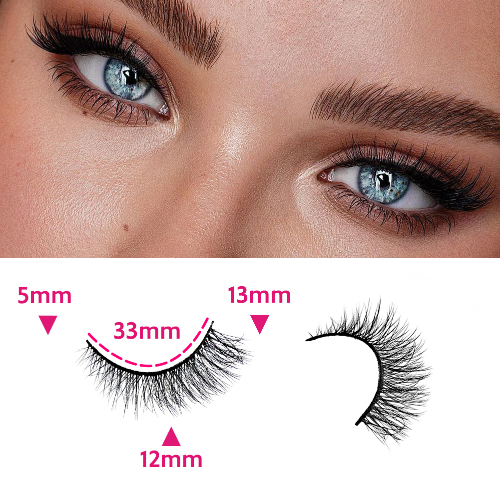 Faux cils 3D multicouches réalistes confortables
