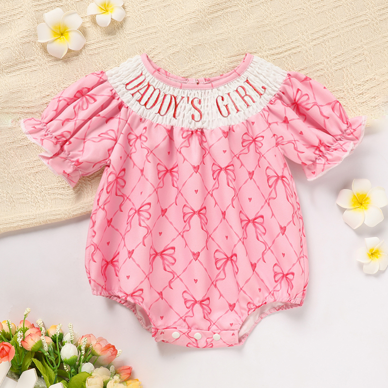 Combinaison bébé fille nœud papillon imprimé Papa's Girl