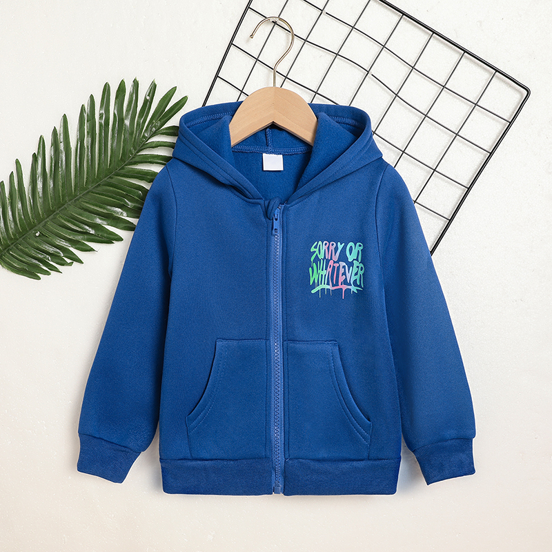 Veste à capuchon fille toddler imprimé lettre