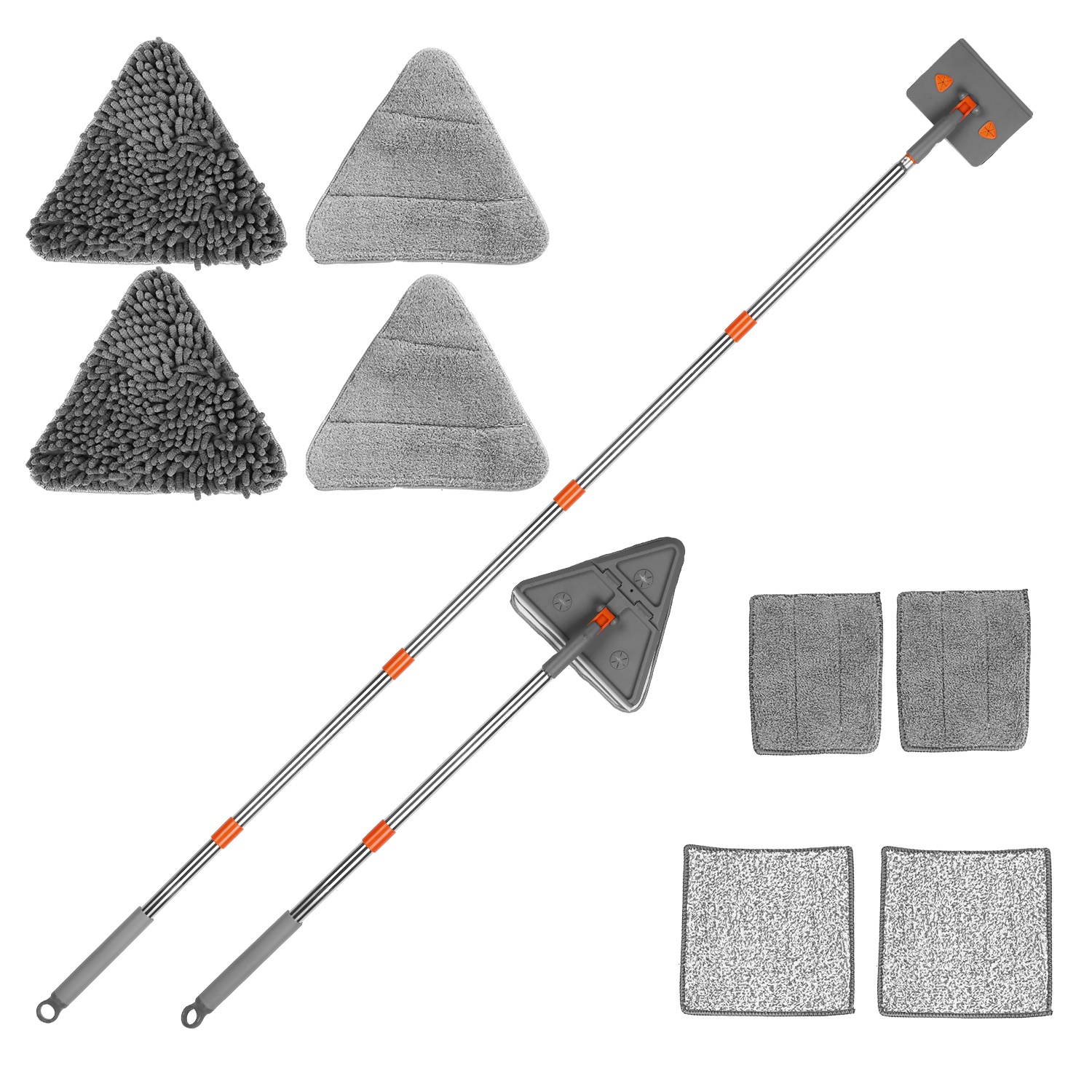 Nettoyeur plinthe 2 en 1 mop mural poignée extensible