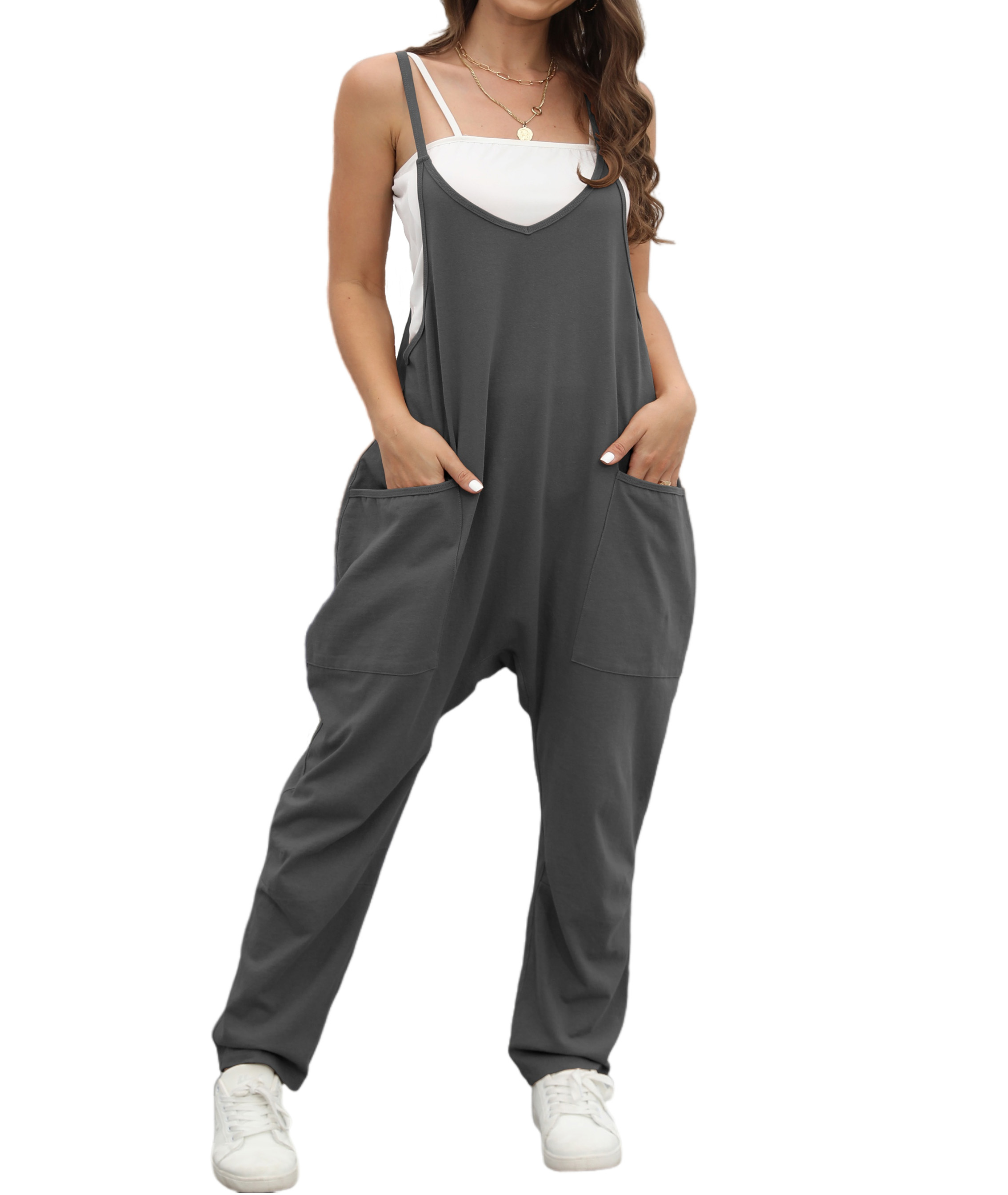 Combinaison short casual sans manches poche
