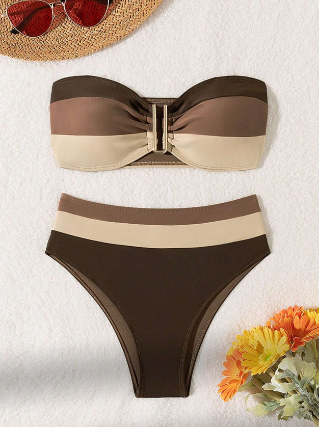 Maillot 2 pièces décontracté femme P265-09