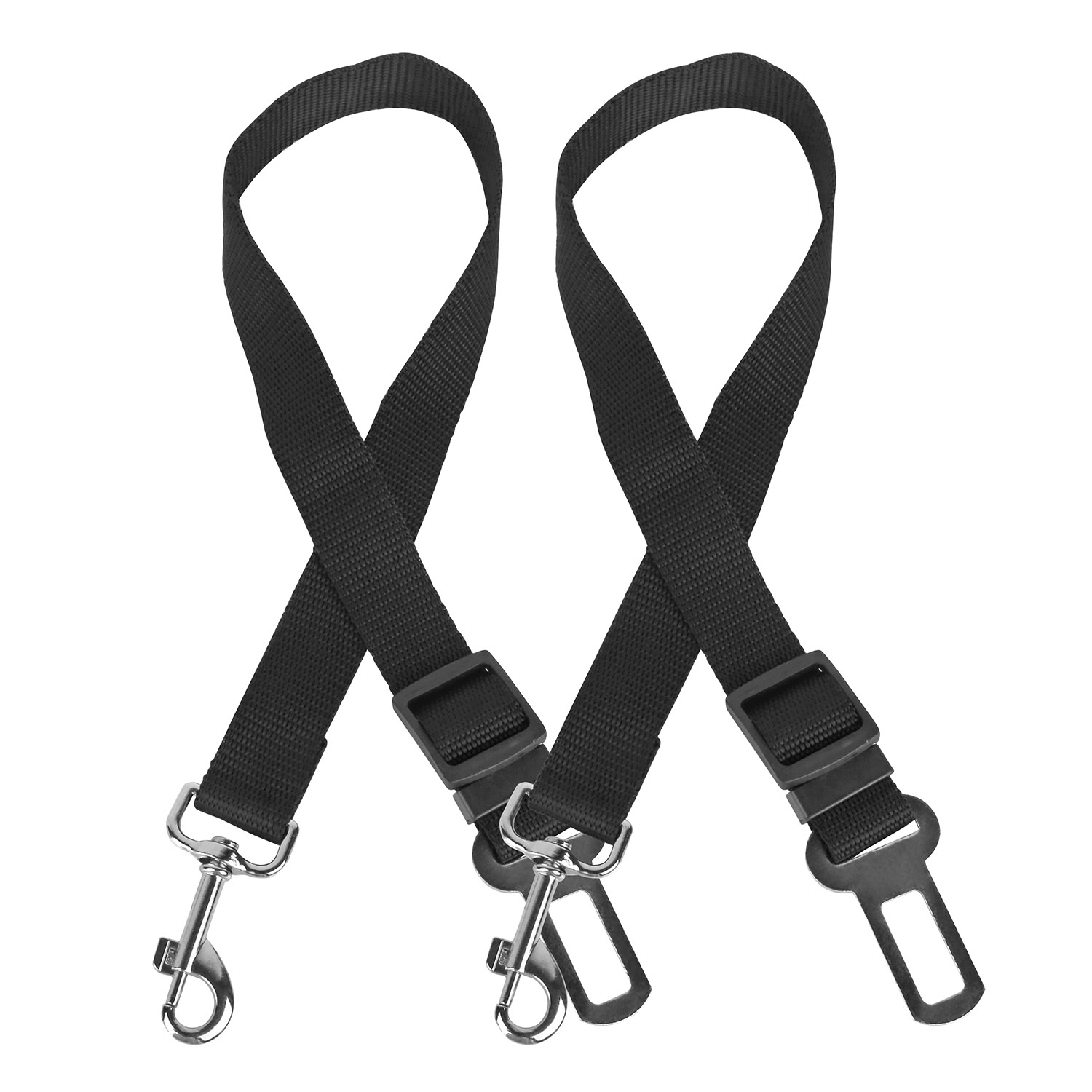 2 sangles ceinture sécurité chien chat auto, nylon ajustable