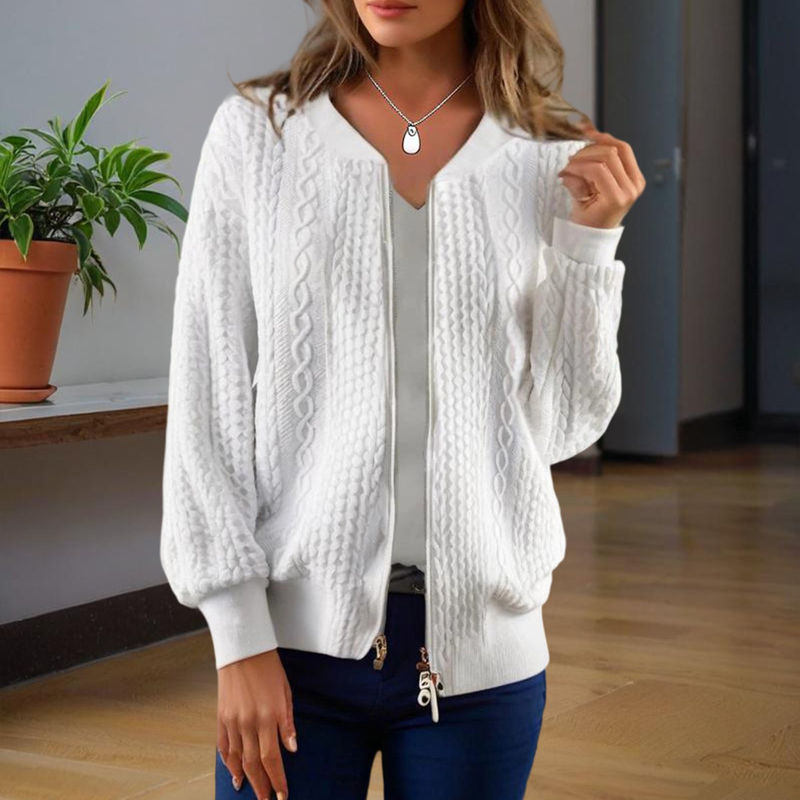 Veste baseball jacquard femme printemps légère