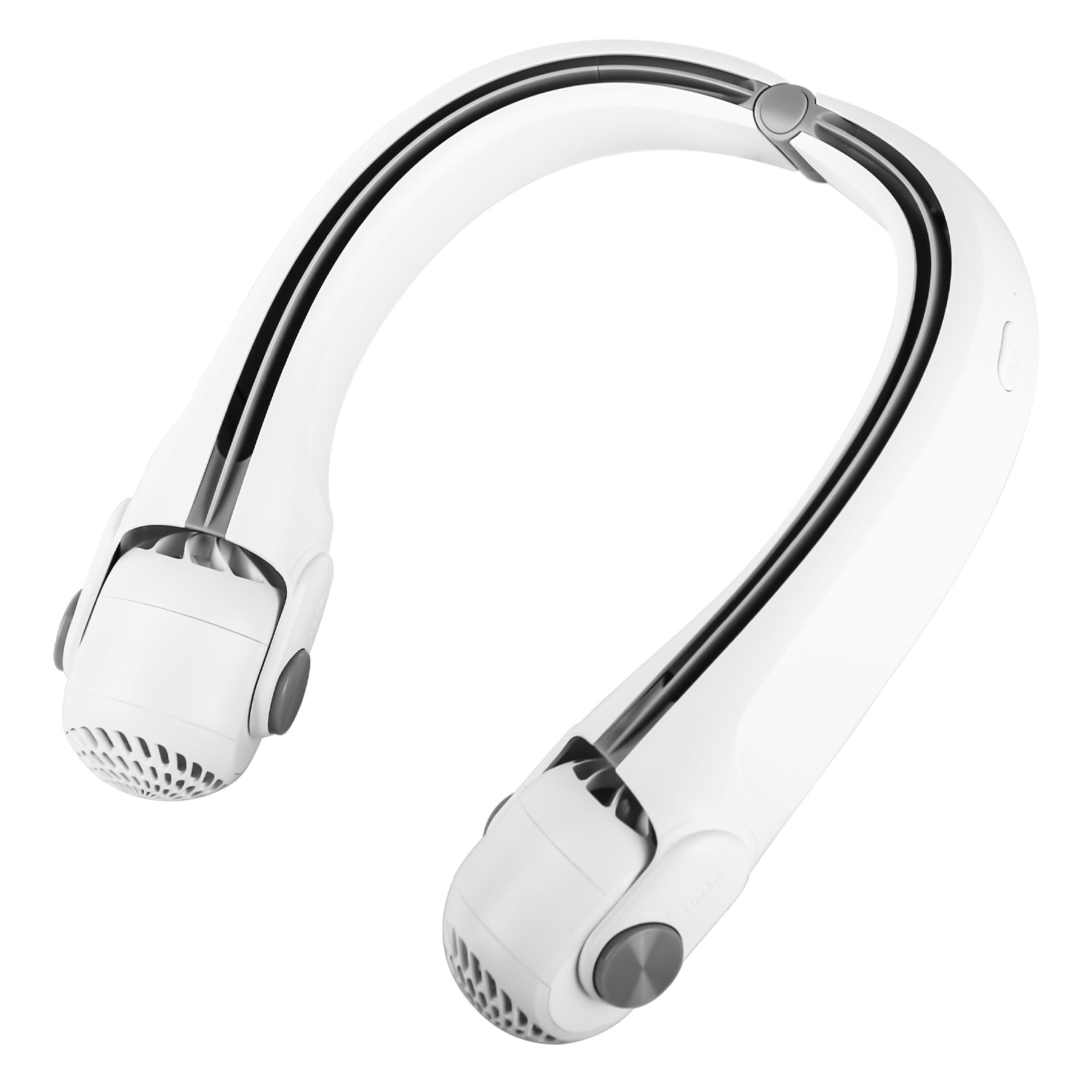 Ventilateur cou portable sans mains 3 vitesses blanc-vert