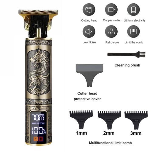 Tondeuse barbe sans fil, rasoir cheveux rechargeable homme
