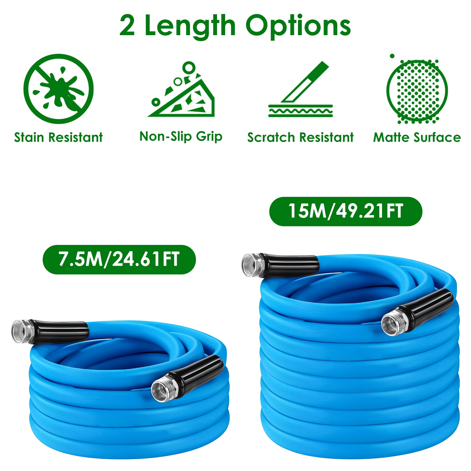 Tuyau jardin PVC 25-50pi flexible anti-fuite 500PSI