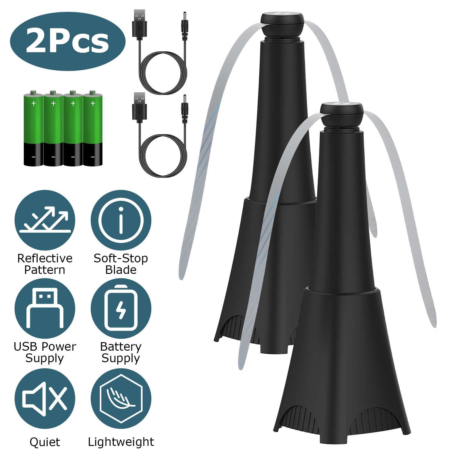 2 pièges mouches portables ventilateur rechargeable batterie