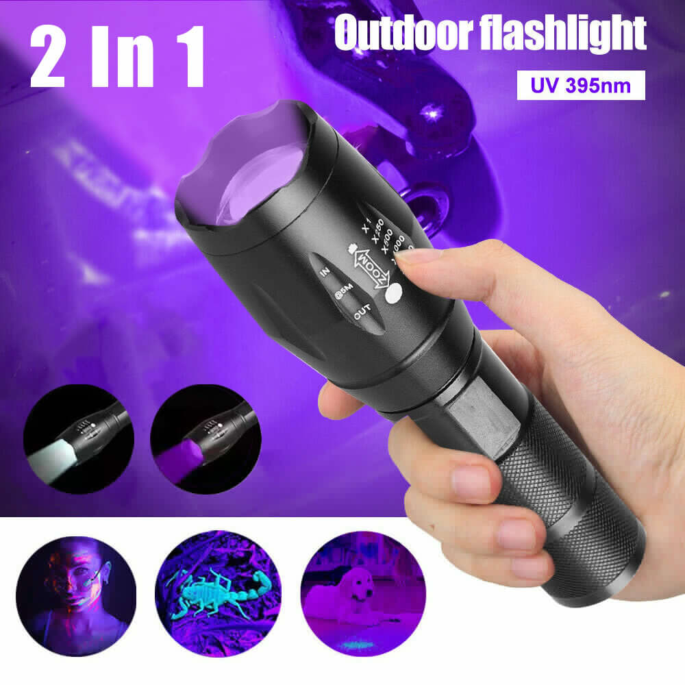 Lampe UV torche ultraviolette 250000lm 395nm poche inspection