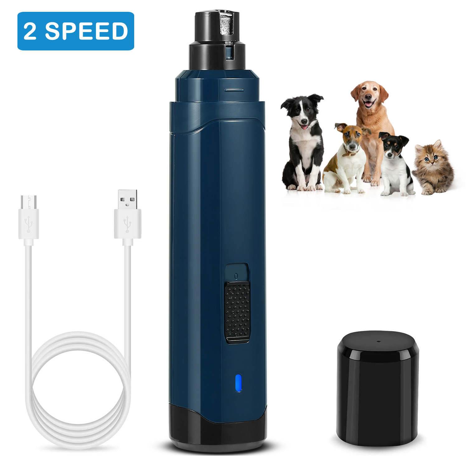 Meuleuse ongles chien 2 vitesses USB - Toiletteur professionnel