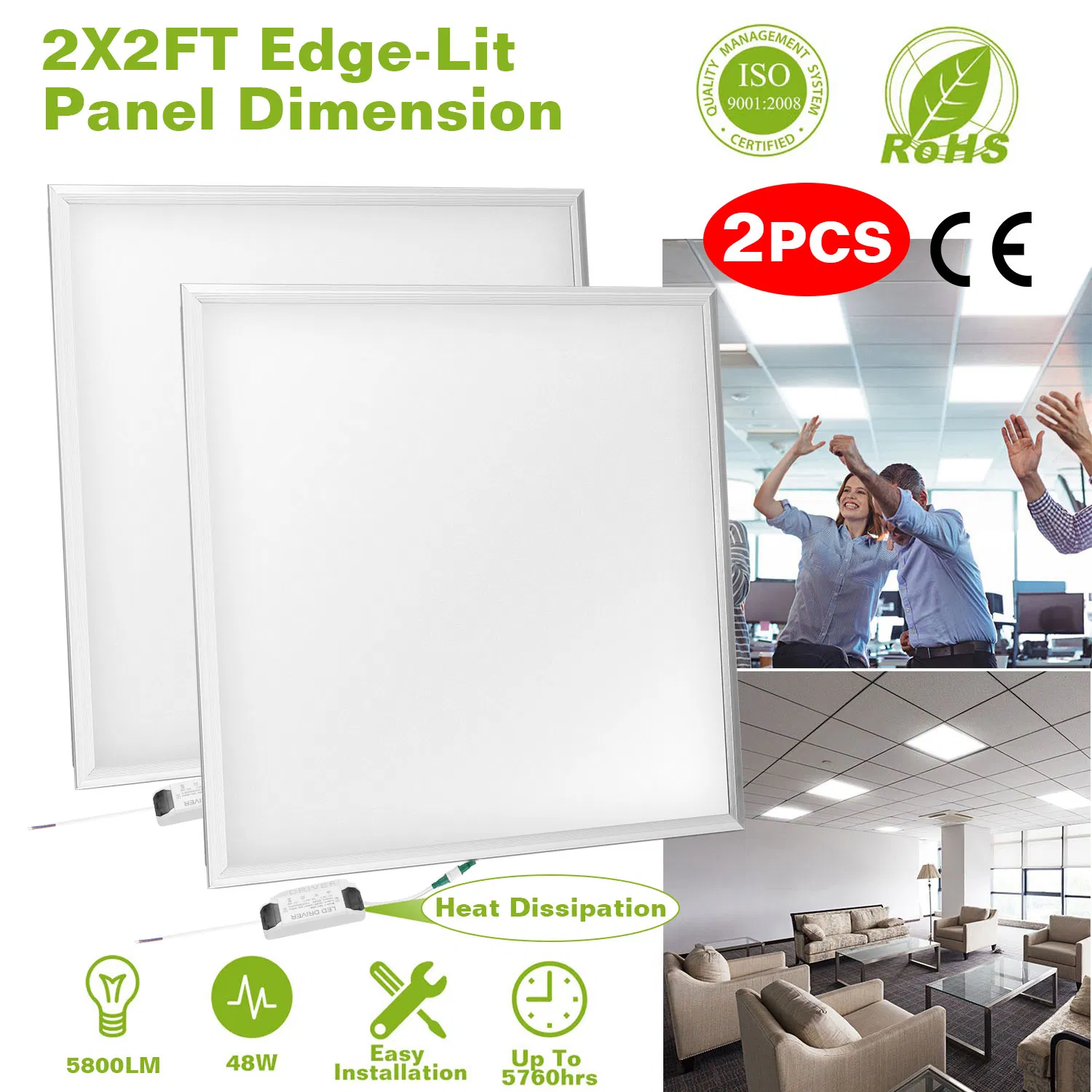 Panneau LED 150W 5800 lm plafonnier 7000K