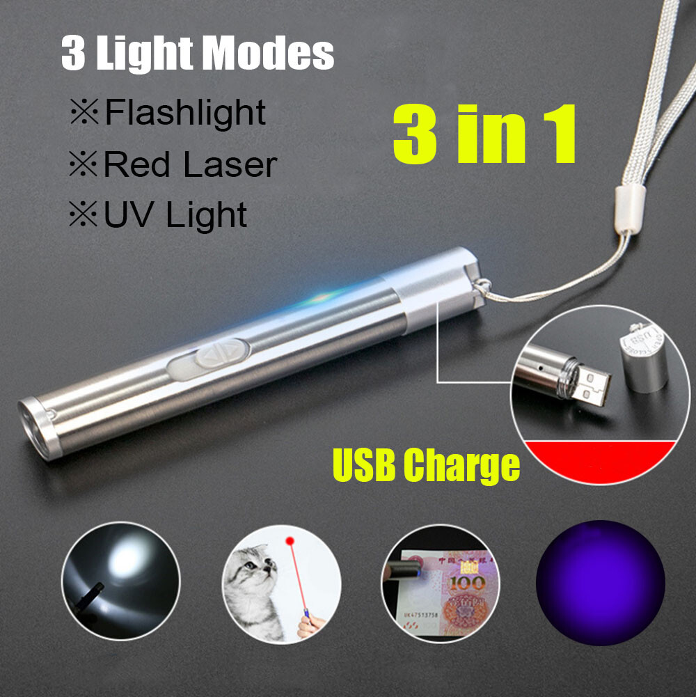 Pointeur laser LED rouge 3 en 1 UV jouets