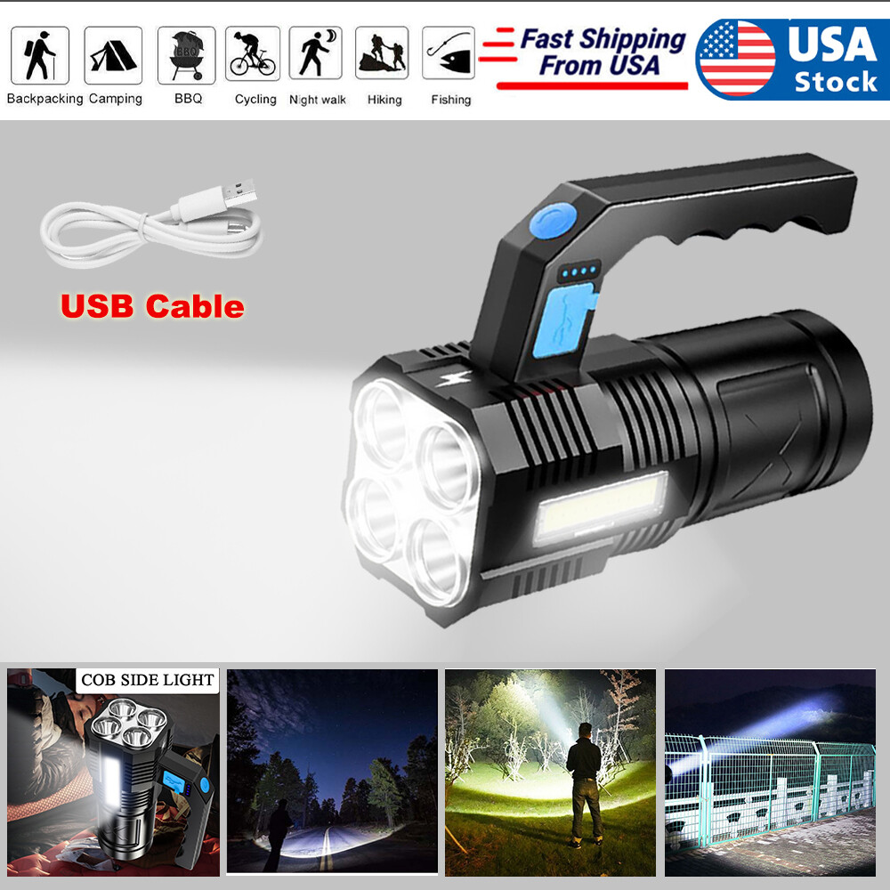 Lampe torche LED USB rechargeable COB - Camping 4 modes