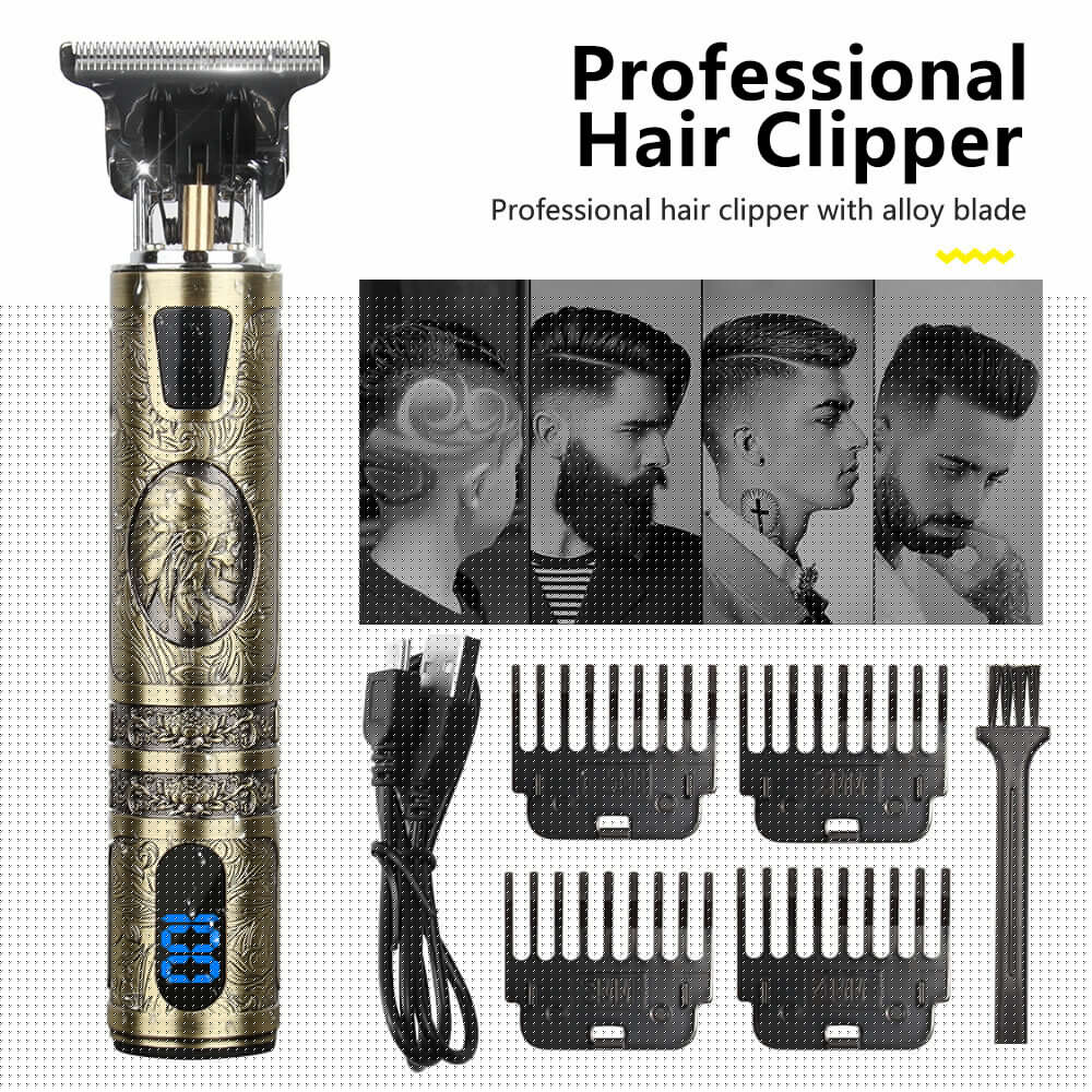Tondeuse barbe sans fil USB rechargeable kit coiffage