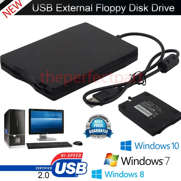 Lecteur disquette externe USB 2.0 1.44MB Windows/Mac