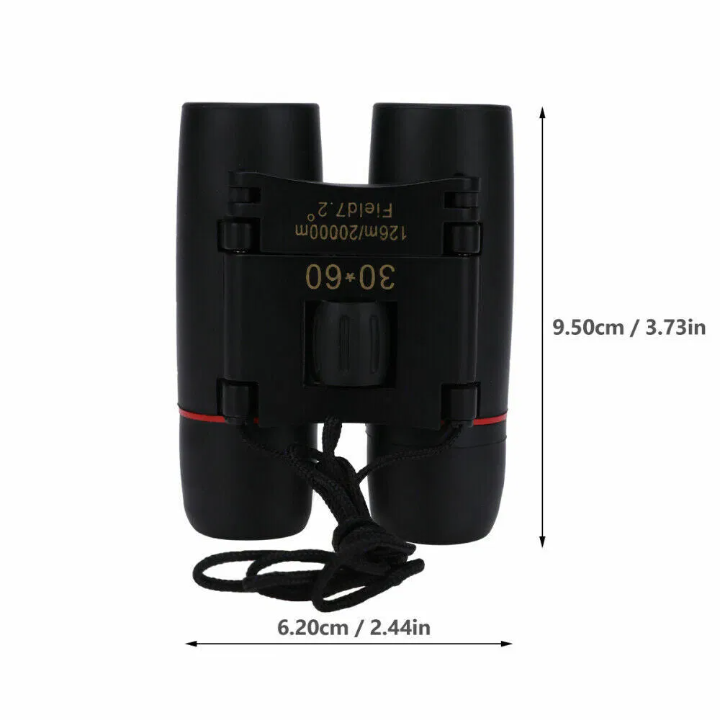 Jumelles 30x60 zoom télescope pliable jour/nuit chasse voyage