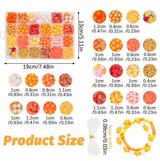 Kit bracelets automne 1510 pcs 24 grilles rangement