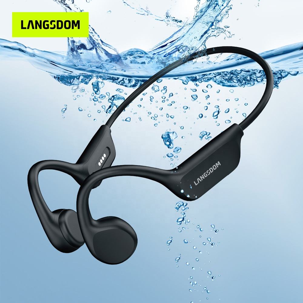 Casque Bluetooth IPX8 natation 32G TF conduction osseuse