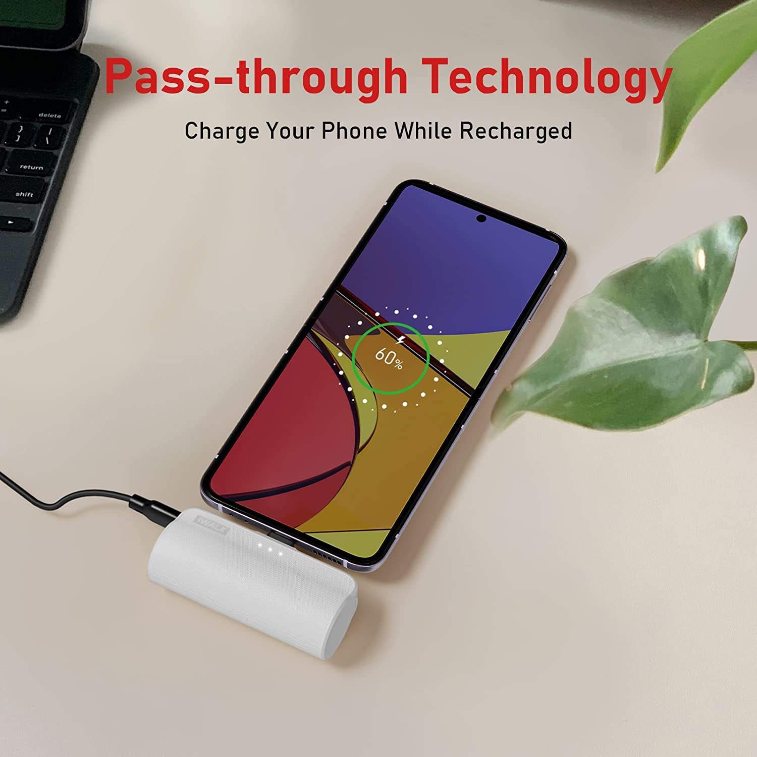 Mini banque d'énergie 3350mAh charge rapide portable USB-C