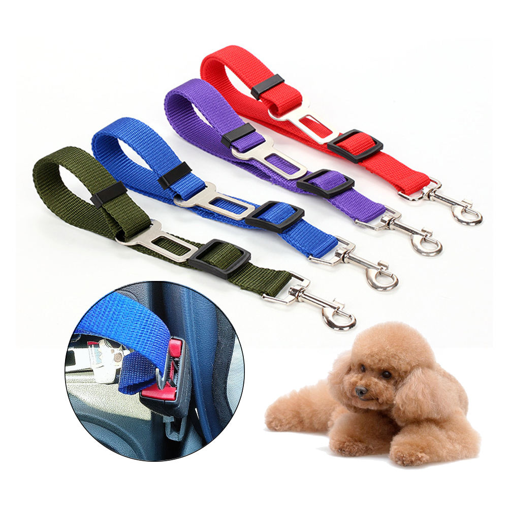Laisse de voiture nylon ajustable pour chien/chat