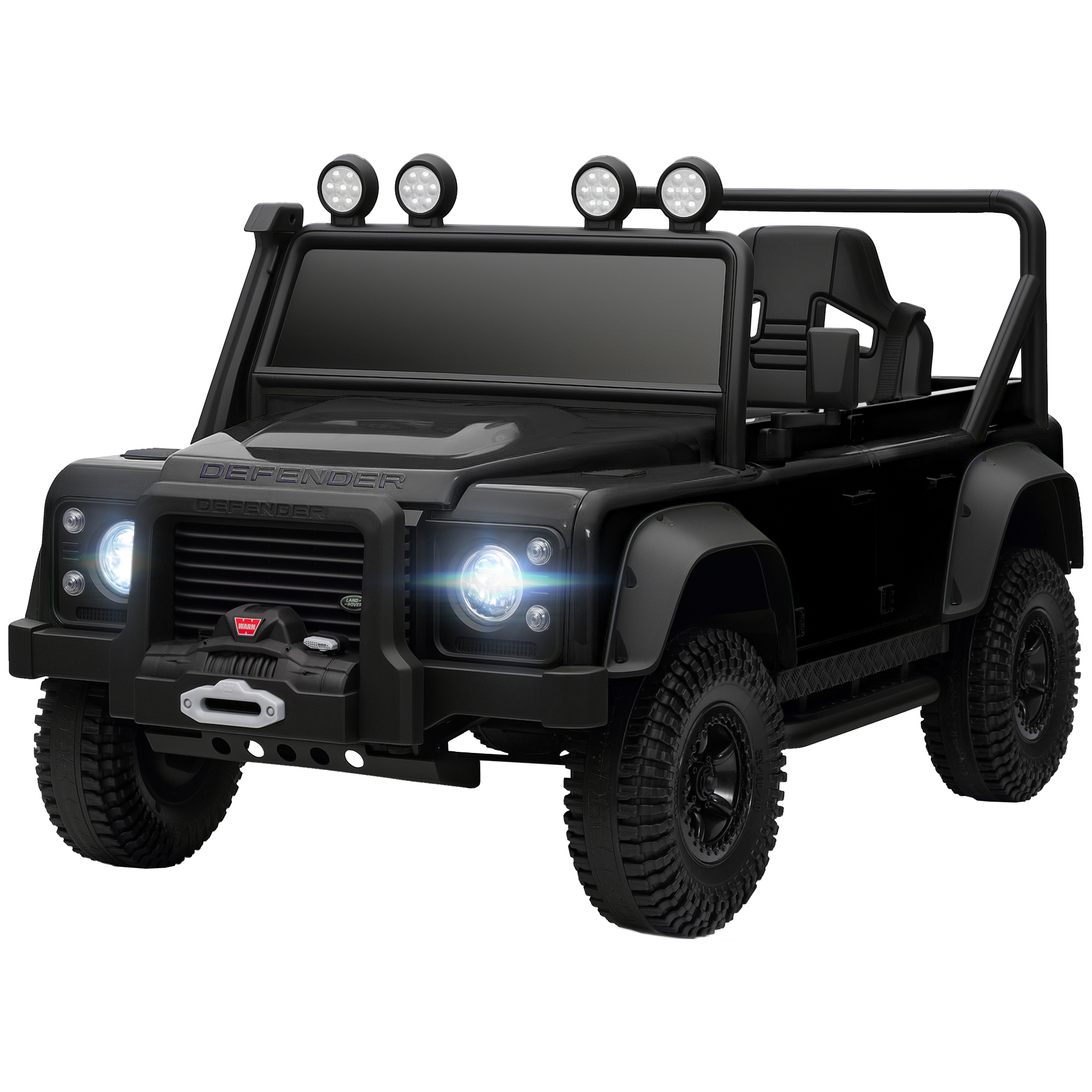 Voiture électrique enfant télécommande, moteurs doubles, suspension ressort, noir