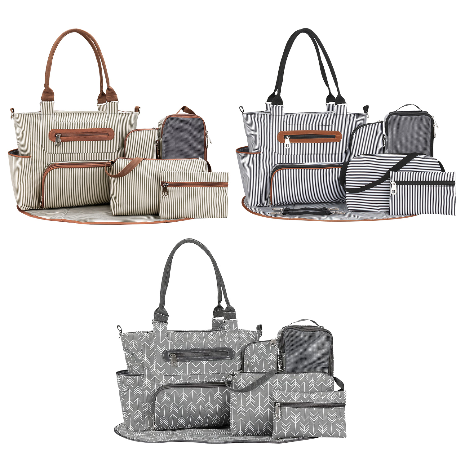 Ensemble 8 sacs à couches multifonctionnels maman
