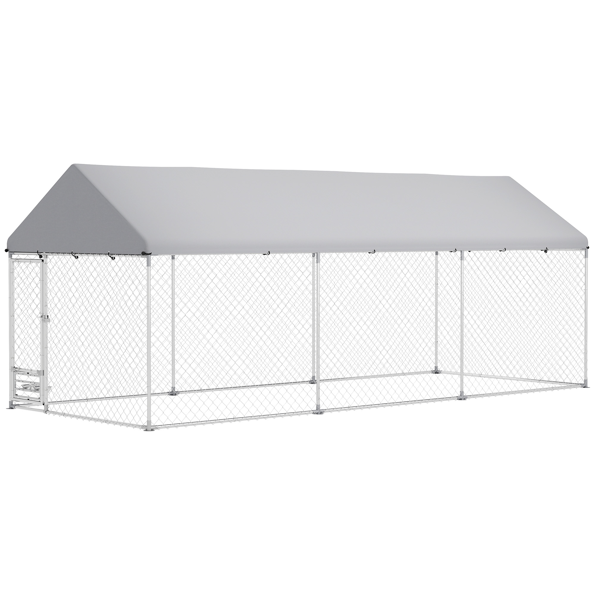 Niche chien extérieur, bol ajustable, couvert imperméable