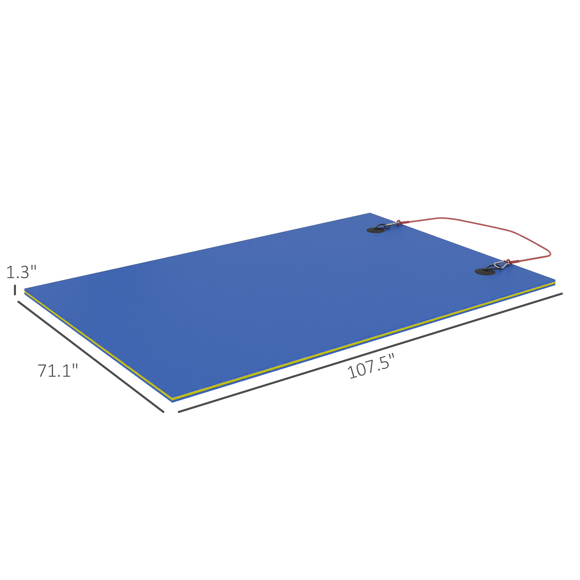 Matelas flottant Lily Pad 9 x 6, 2 adultes, bleu