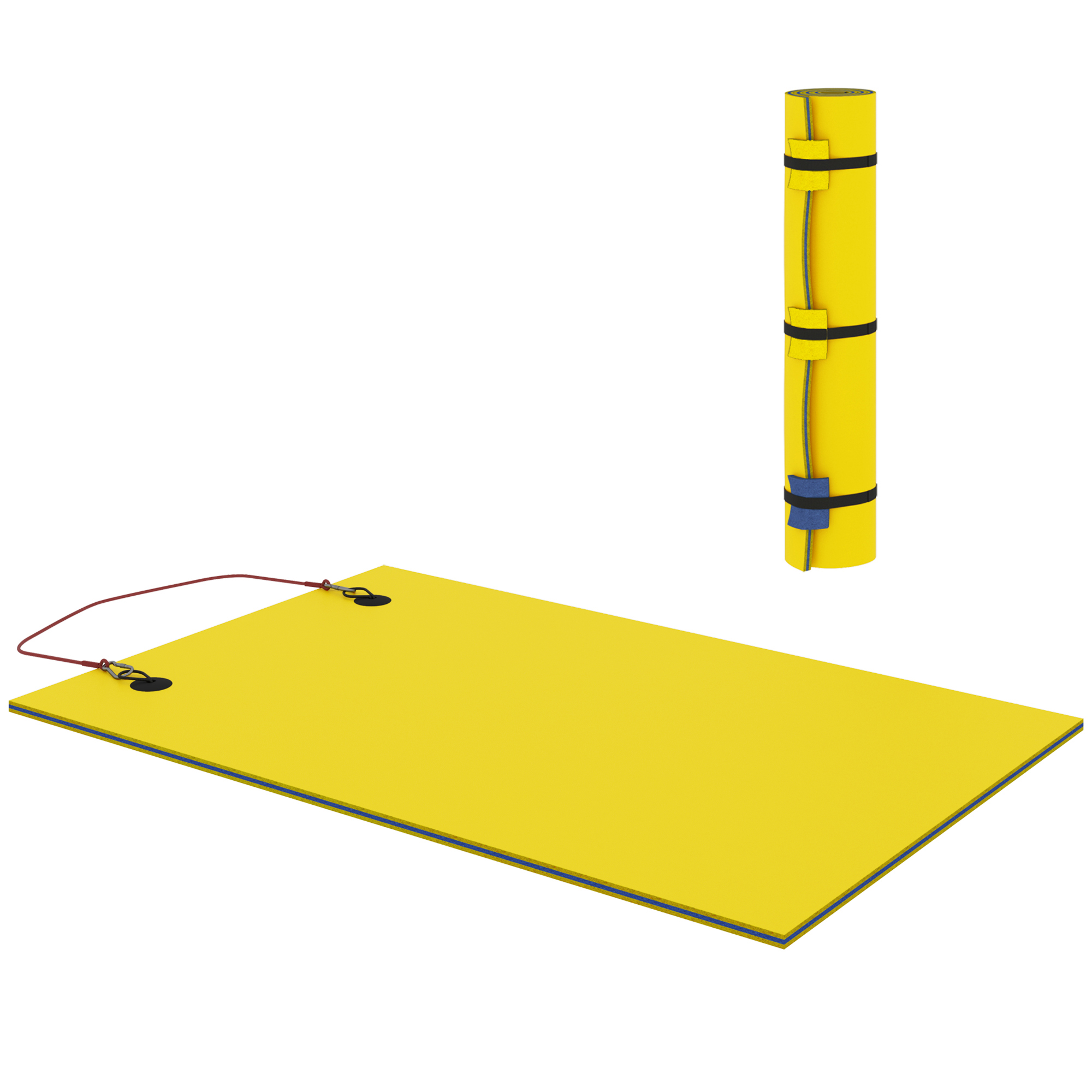 Tapis flottant 9 x 6 pi 2 adultes jaune
