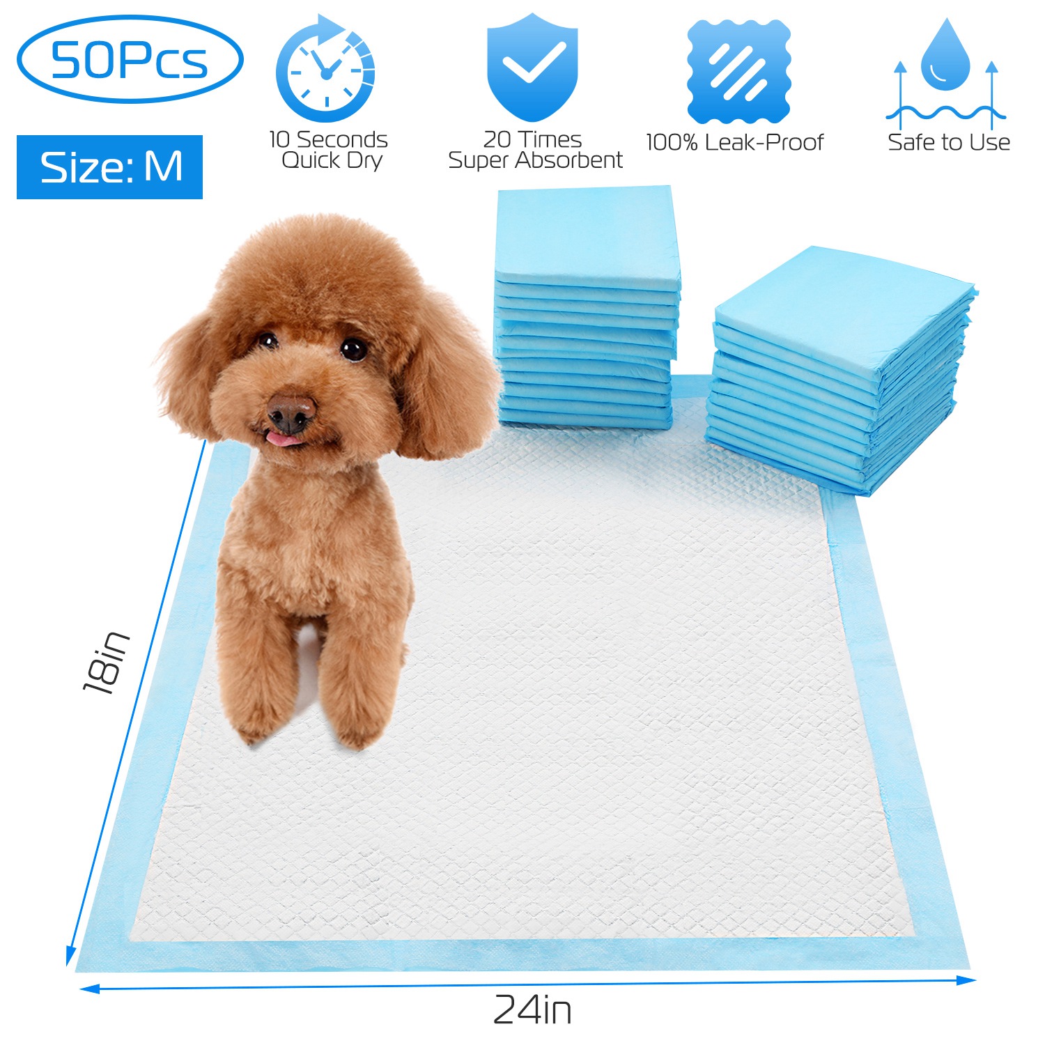 Tapis d'entraînement chiot 50 mcx 61x46cm