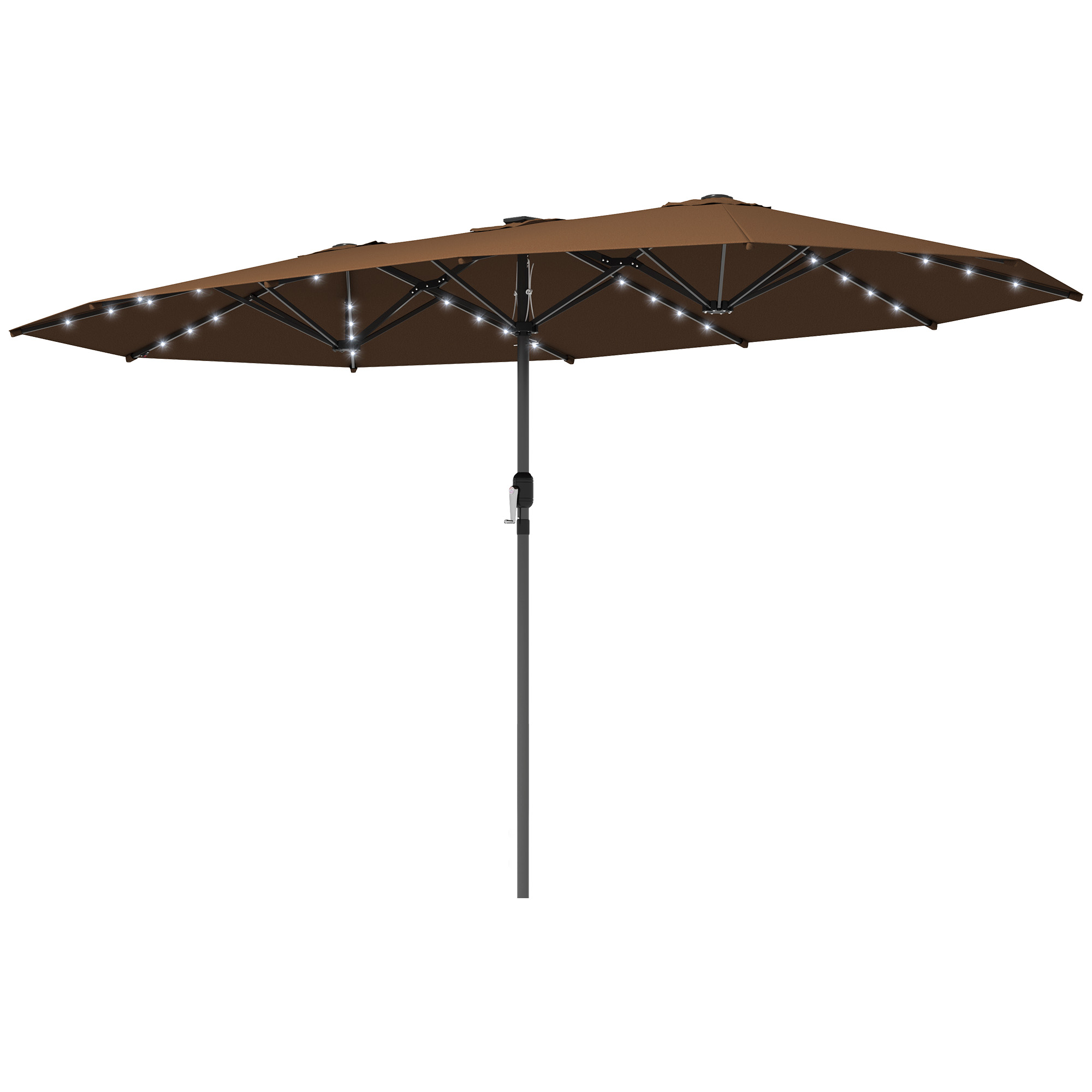 Parasol jardin double face LED solaire café