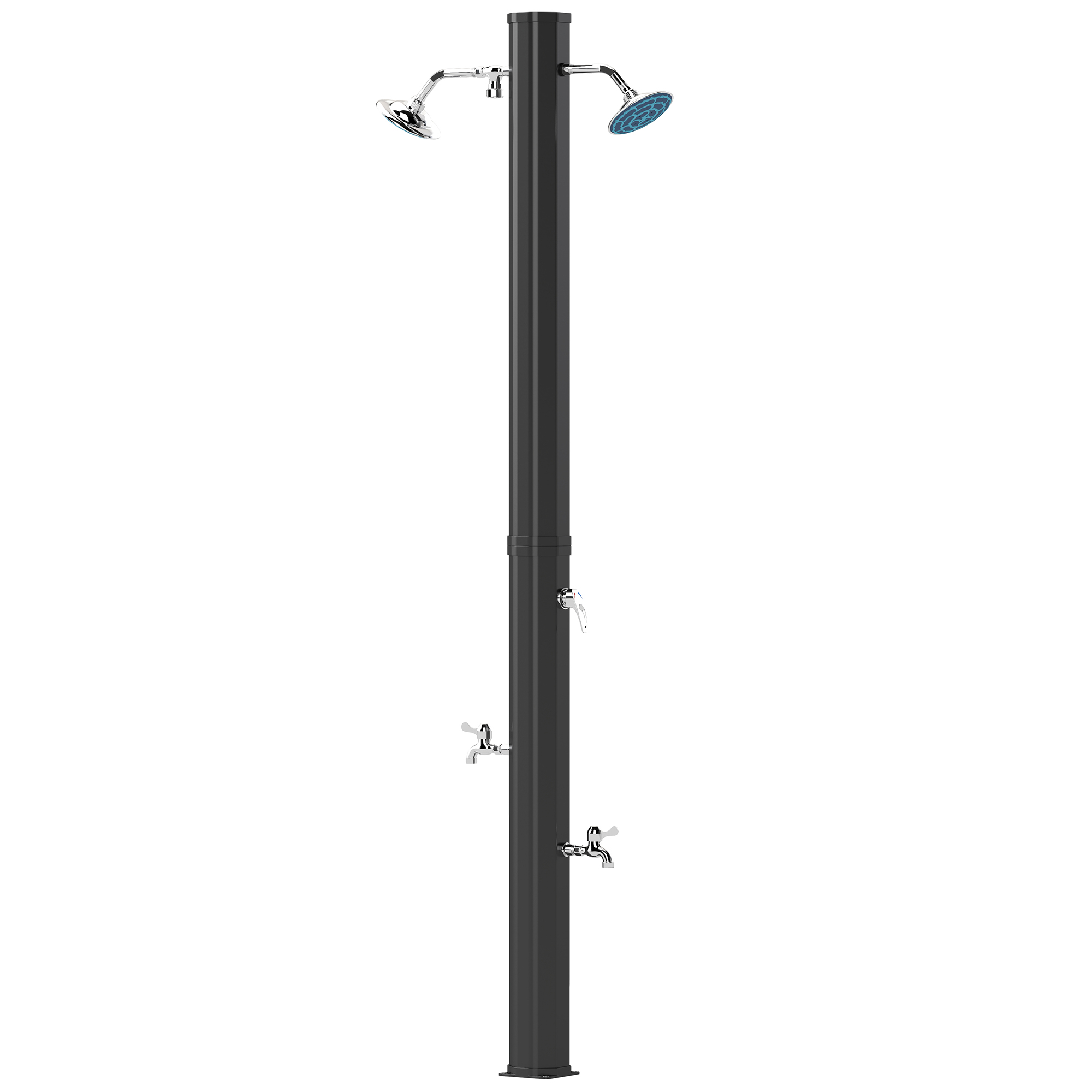 Douche solaire extérieure 9,2 gal, 2 têtes pivotantes, 7,1pi