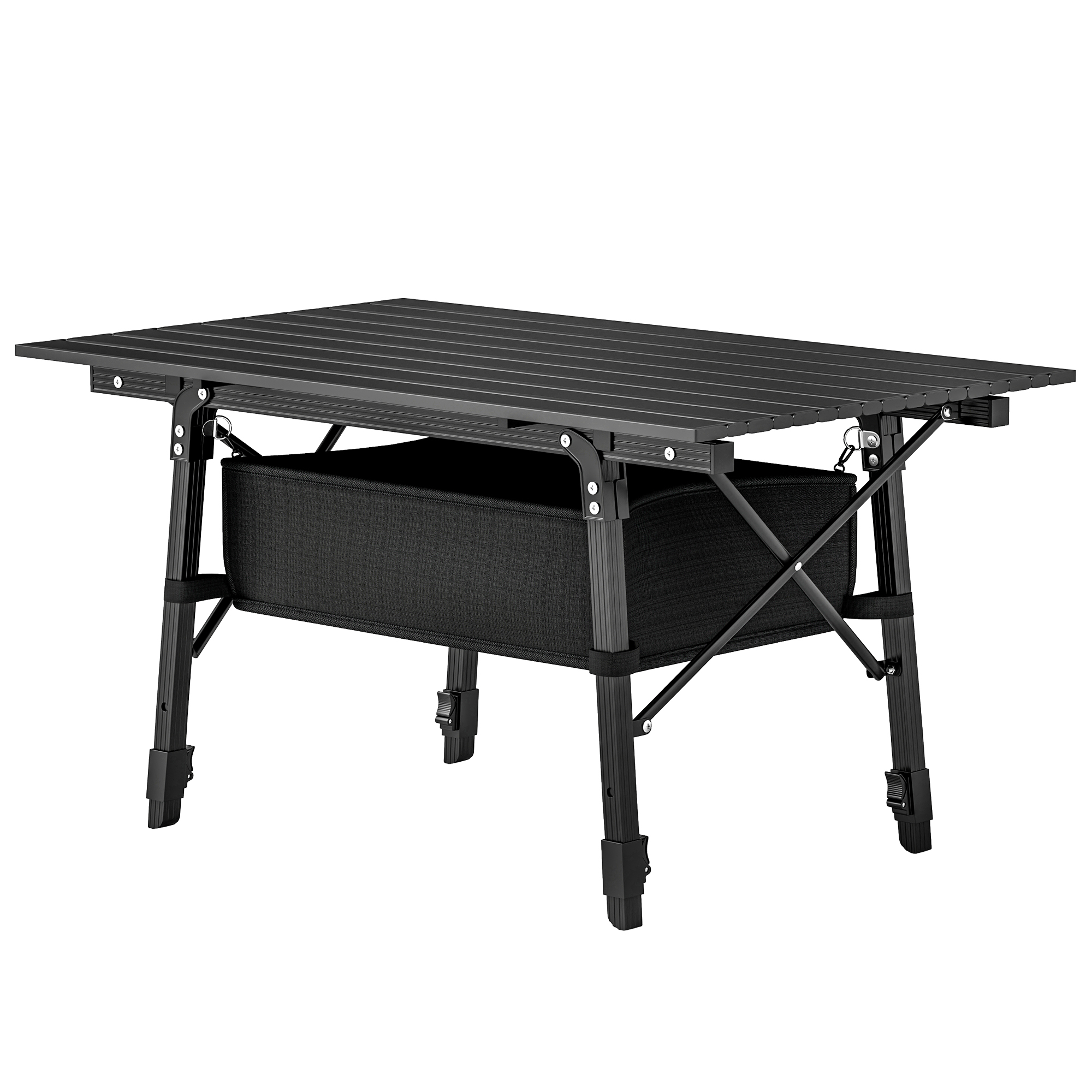 Table camping alu pliable 3ft sac transport noir