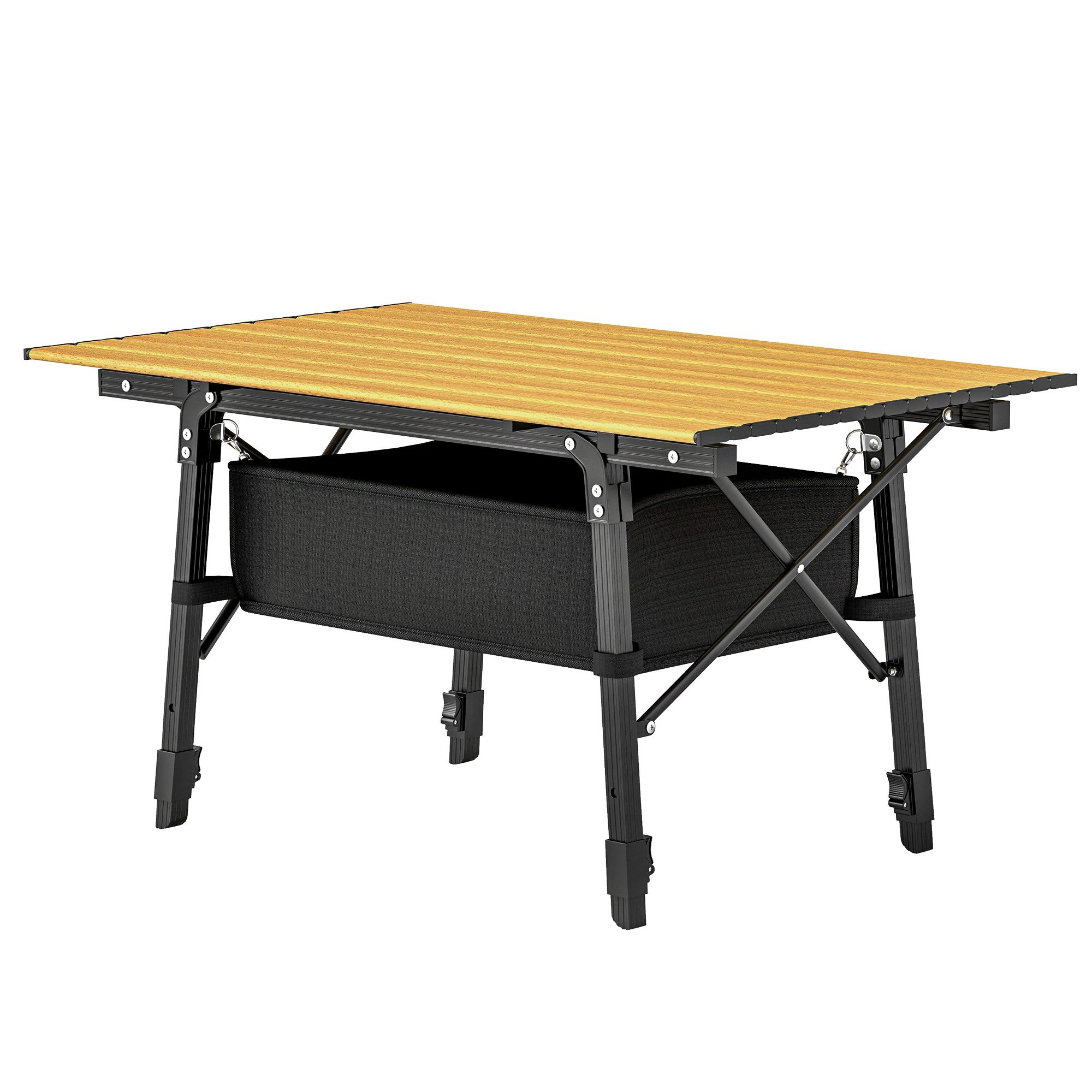 Table camping pliante aluminium 3pi brun