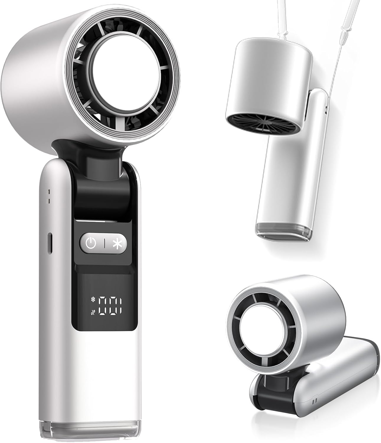 Ventilateur portable rechargeable pliable écran digital