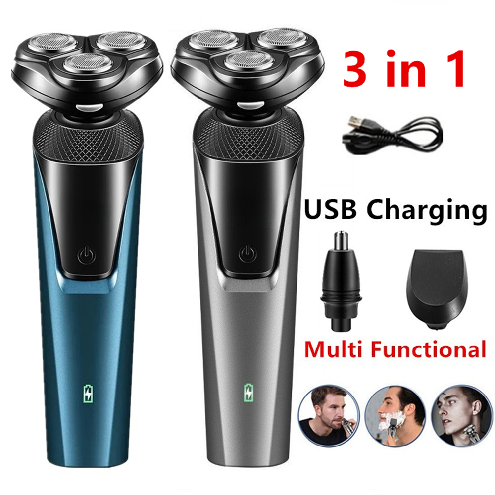 Tondeuse électrique barbe/nez/oreilles, étanche, sans fil