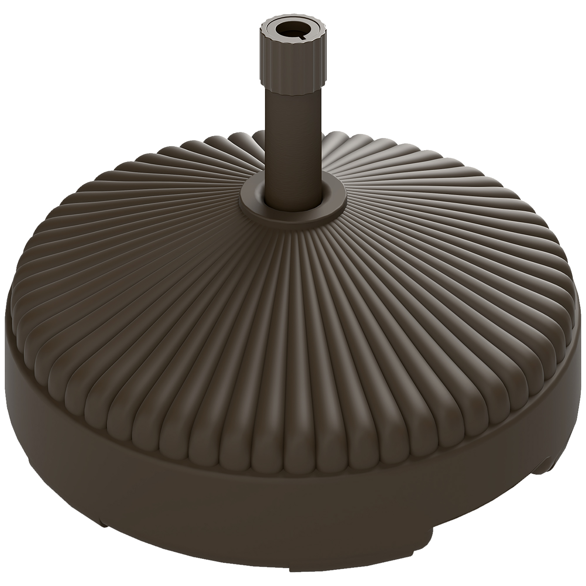 Base parasol terrasse rond 62lbs socle/51lbs eau brun