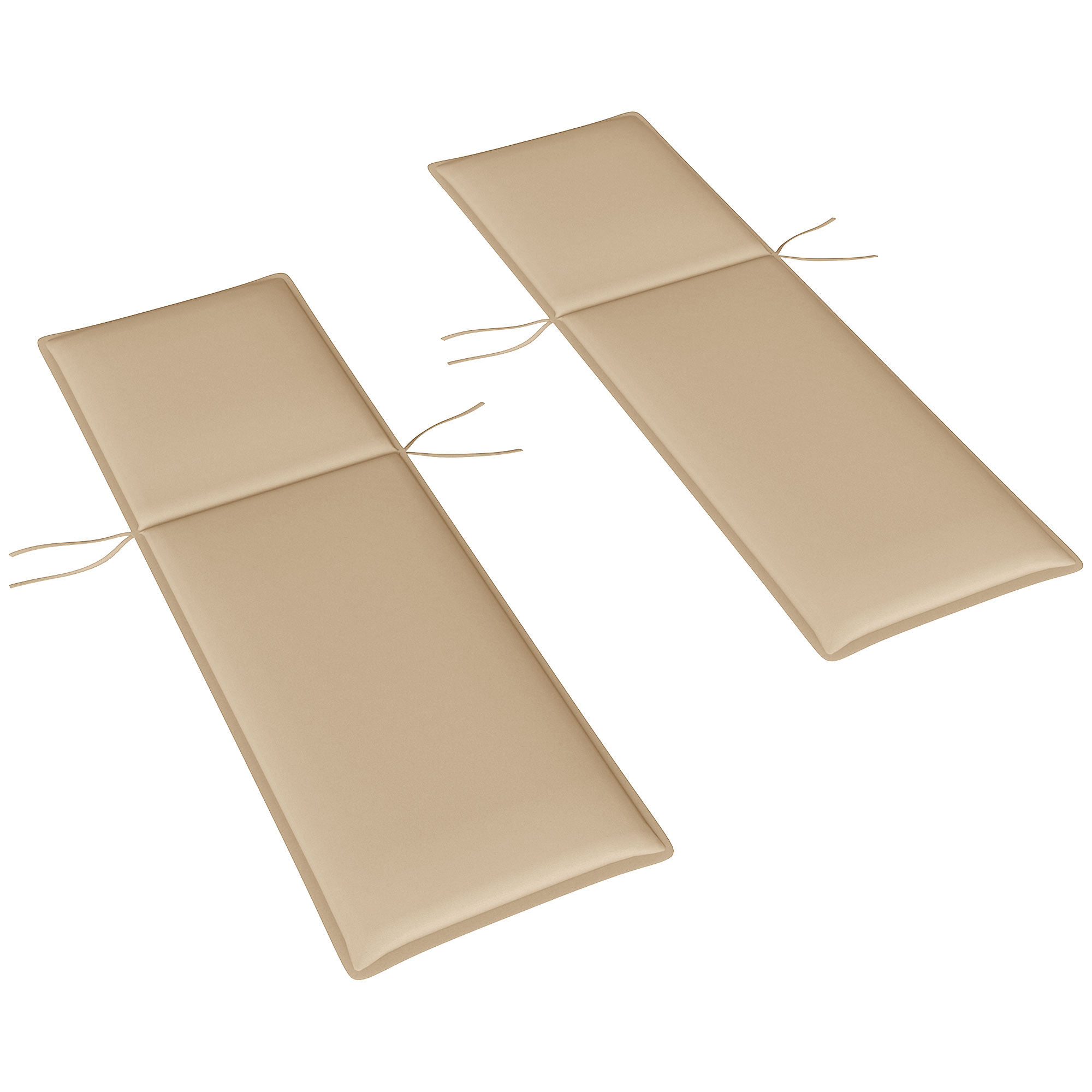 Ensemble 2 Coussins Chaise Longue 76x23 Beige